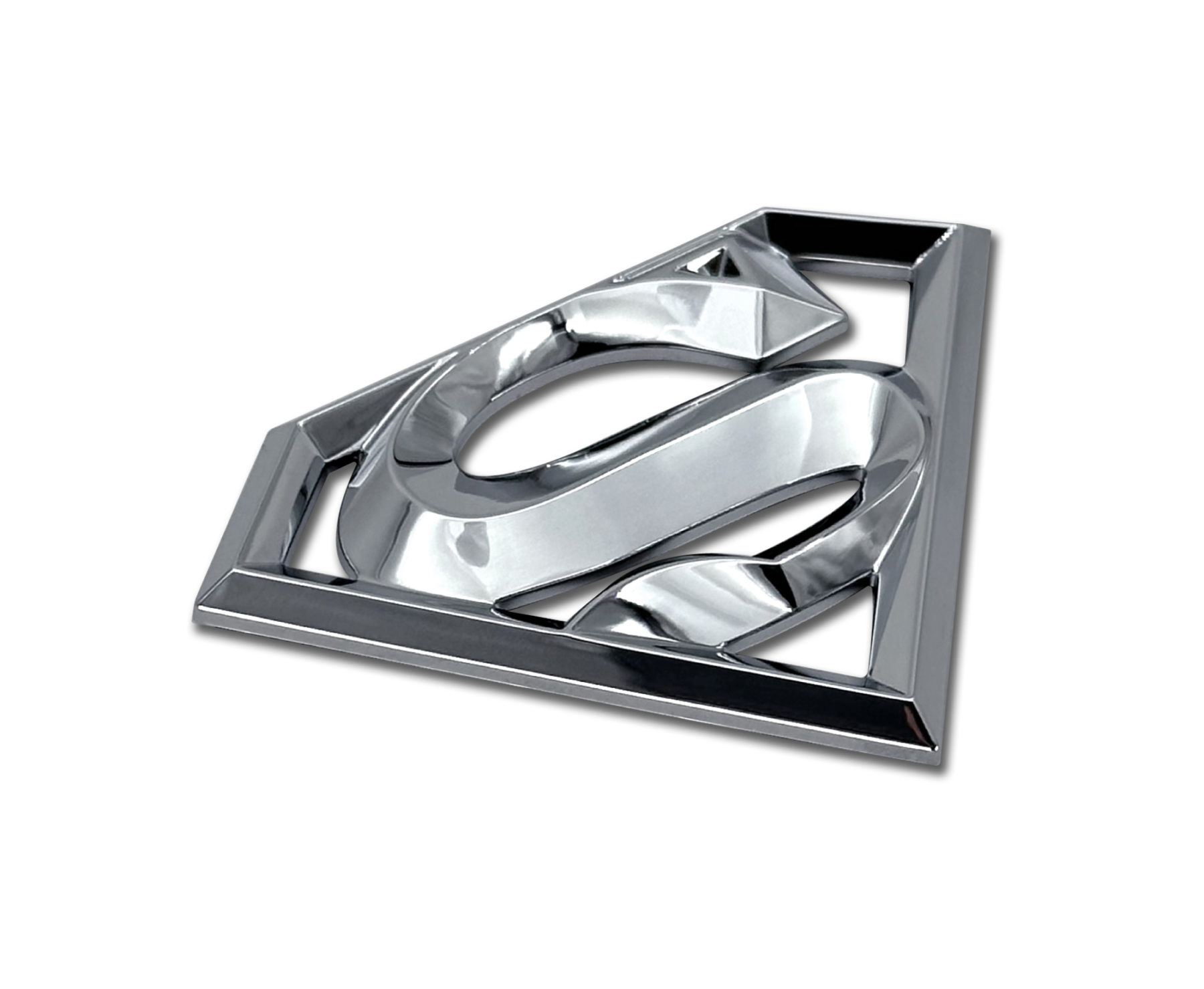 thumbnail image 2 of Superman Shield 3D Chrome Auto Emblem – Heavy Duty Screwback – Made To Last – Fits Car, Truck, Motorcycle 2 of 5