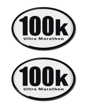 100K Ultra Marathon 3D Decal 2-Pack