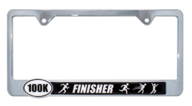 Ultra Marathon 100 k Finisher License Plate Frame
