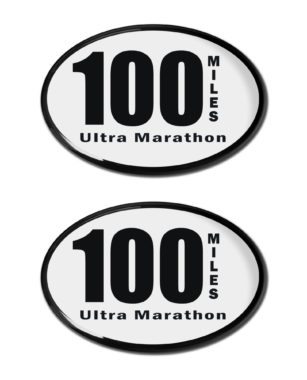 100 Miles Ultra Marathon 3D Decal 2-Pack image