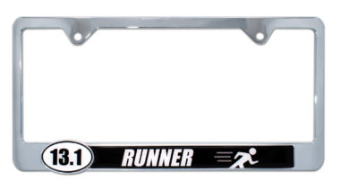 13.1 Half Marathon Runner License Plate Frame image