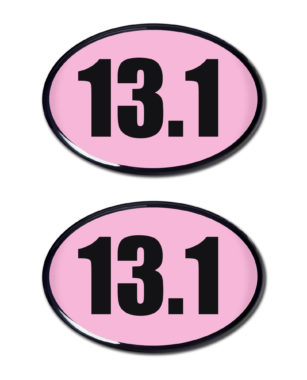 13.1 Half-Marathon Pink 3D Decal 2-Pack image