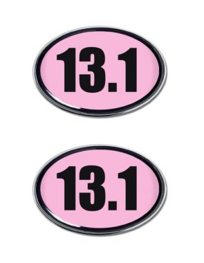 13.1 Half Marathon Pink Chrome Emblem Minis image