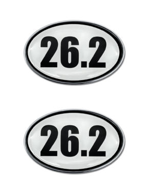 26.2 Marathon Black and White Chrome Emblem Minis image