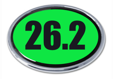26.2 Marathon Green Oval Chrome Emblem image
