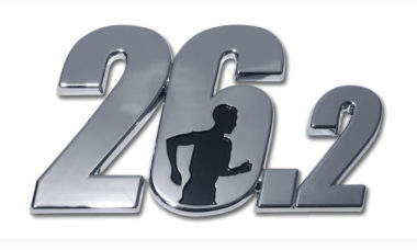 26.2 Marathon Male Runner Chrome Emblem image