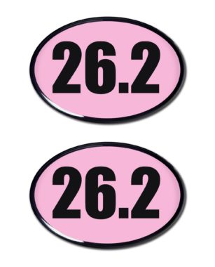 26.2 Pink Marathon 3D Decal 2-Pack