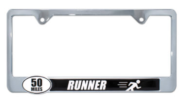 Ultra Marathon 50 Miles Runner License Plate Frame image