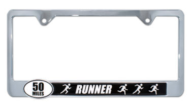 Ultra Marathon 50 Miles Runners License Plate Frame image