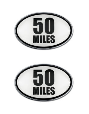 50 Mile Ultra Marathon Chrome Emblem Minis