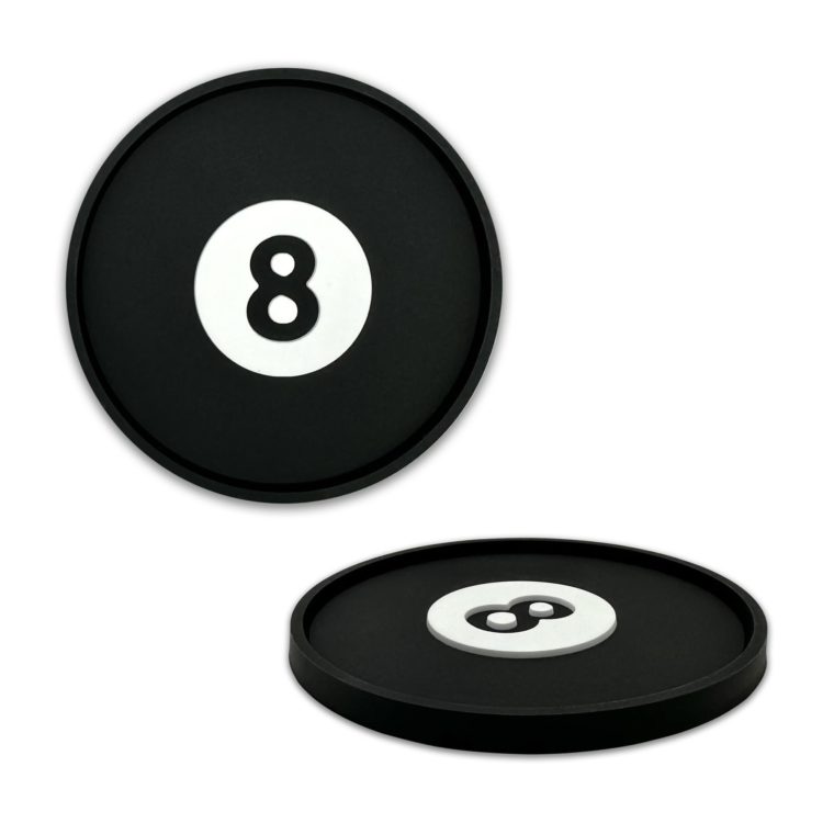 8 Ball Silicone Car Coasters