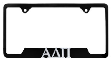 Alpha Delta Pi Sorority Black Open License Plate Frame image