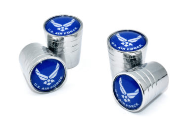 Air Force Valve Stem Caps - Chrome Smooth image