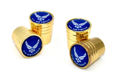 Air Force Valve Stem Caps - Gold Smooth