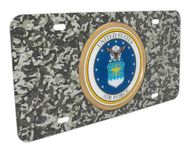 Air Force Seal Urban Camo License Plate