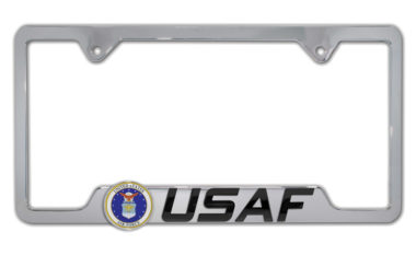 Air Force USAF 3D Chrome Metal License Plate Frame