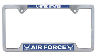 Full-Color US Air Force Open License Plate Frame