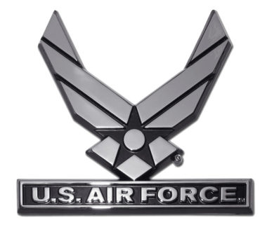 Air Force Wings Chrome Emblem