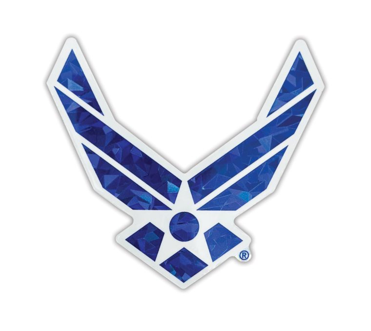 Air Force Wings Blue Reflective Decal