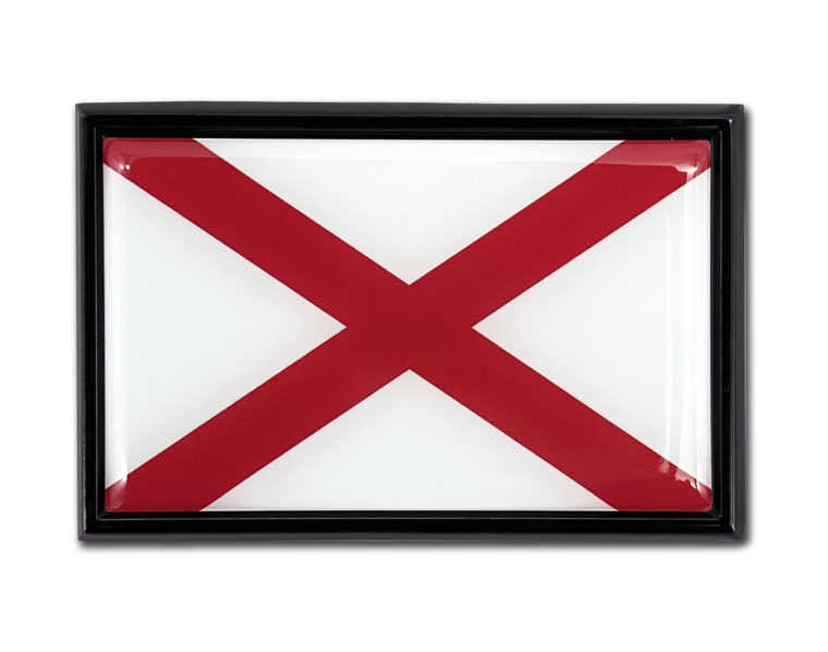 thumbnail image 2 of Large American USA Flag Chrome Metal Auto Emblem - Made In USA 2 of 5