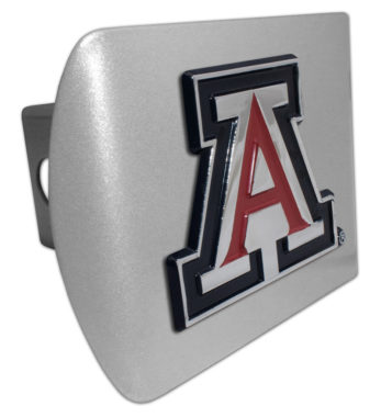 Arizona Emblem (w/ Color) on Brushed Hitch Cover