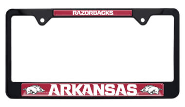 Arkansas Razorbacks Black License Plate Frame image