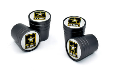 Army Valve Stem Caps - Black Smooth image