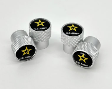 Army Brushed Chrome Valve Stem Caps