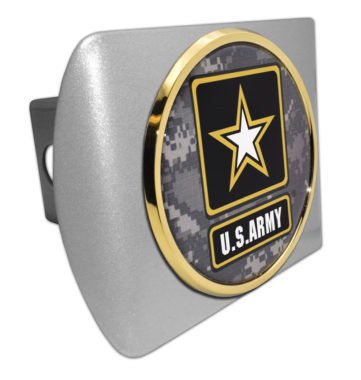 Army Gold Camo Seal Brushed Hitch Cover image