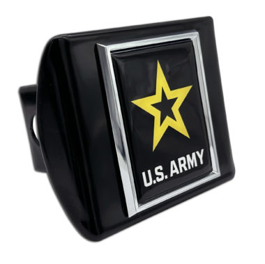 Army Star Black Metal Hitch Cover image
