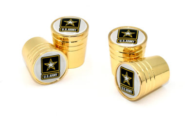 Army Valve Stem Caps - Gold Smooth image