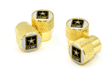 Army Valve Stem Caps - Gold Knurling image