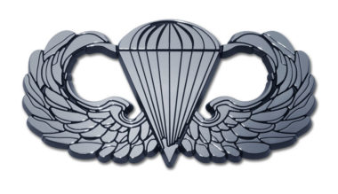 Army Parachute Chrome Emblem