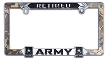 Army Retired 3D License Plate Frame image