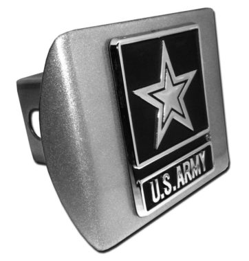 Army Emblem on Brushed Hitch Cover