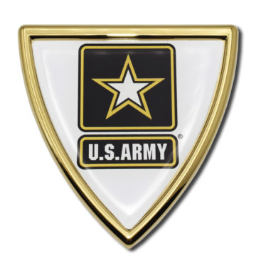 Army Shield Chrome Emblem