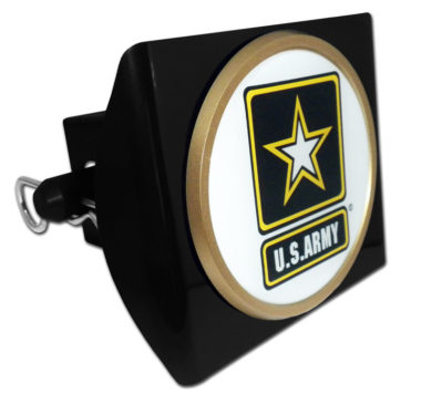 Army Seal Emblem on Black Plastic Hitch Cover