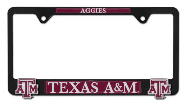 Texas A&M Aggies Black 3D License Plate Frame