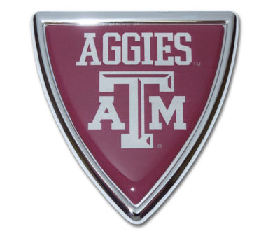 Texas A&M Shield Chrome Emblem image