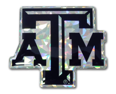 Texas A&M Black 3D Reflective Decal