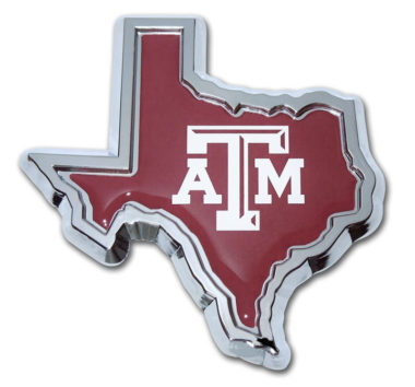 Texas A&M State Shape Color Chrome Emblem image