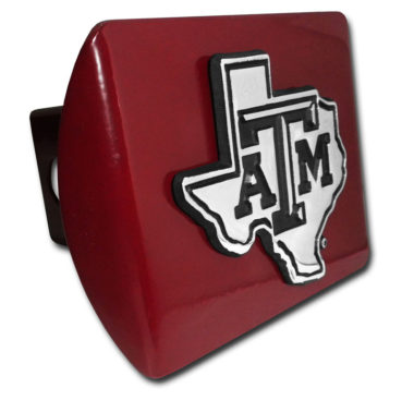 Texas A&M State Shape Maroon Hitch Cover image