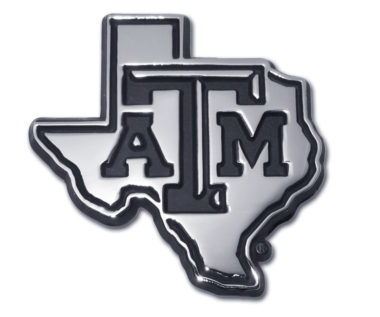 Texas A&M State Shape Chrome Emblem image