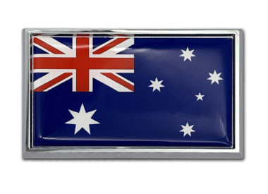Australia Flag Chrome Metal Car Emblem image