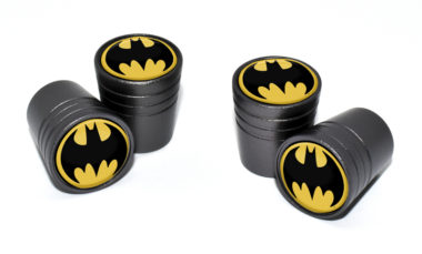 Batman Valve Stem Caps - Black Smooth