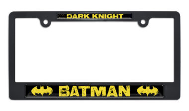 Batman Dark Knight Black Plastic License Plate Frame