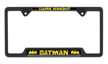 Batman Dark Knight Open Black License Plate Frame image