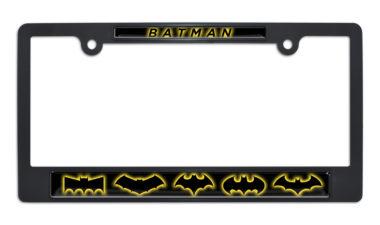 Batman Evolution Black Plastic License Plate Frame