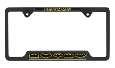 Batman Evolution Open Black License Plate Frame image