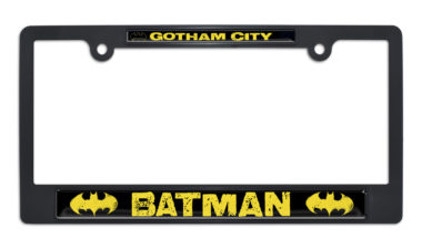Batman Gotham City Black Plastic License Plate Frame image